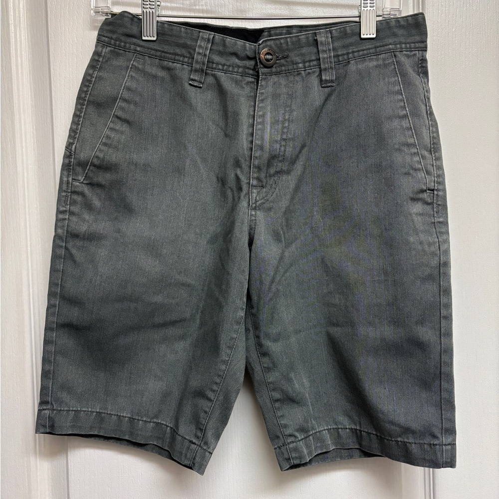 Volcom Gray Flat Front Shorts Casual Style
